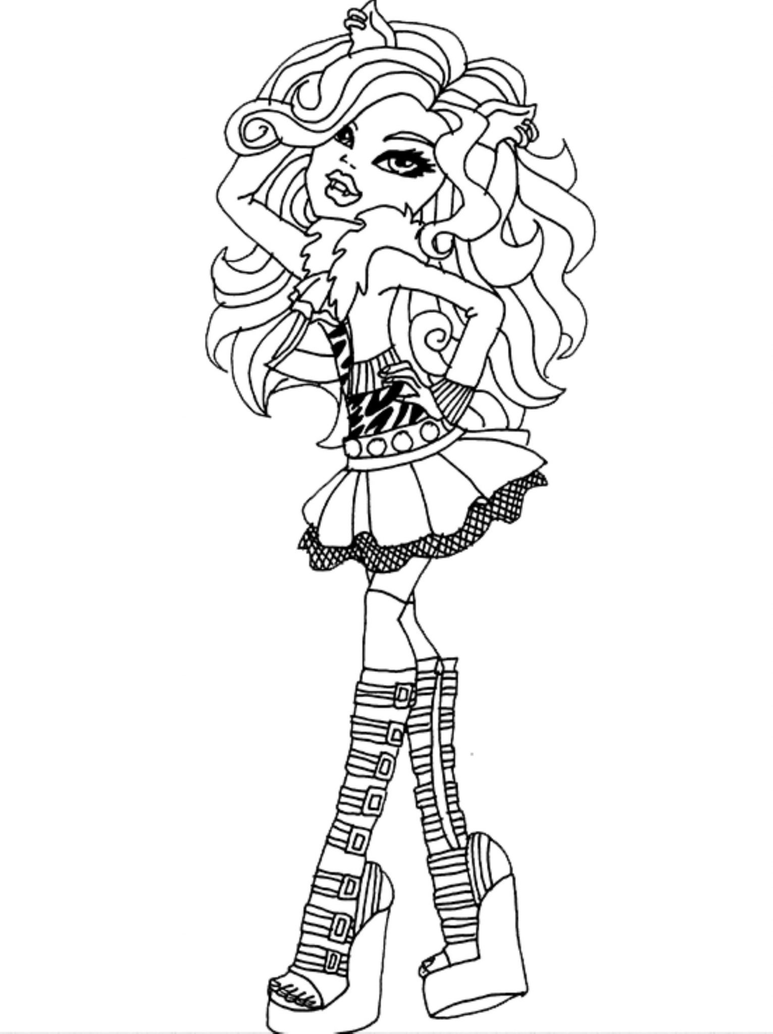 130 Monster High Coloring Pages Printable 1