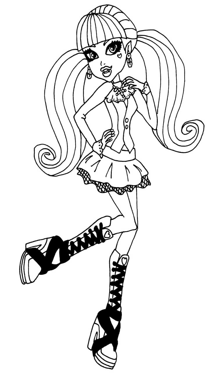 130 Monster High Coloring Pages Printable 122