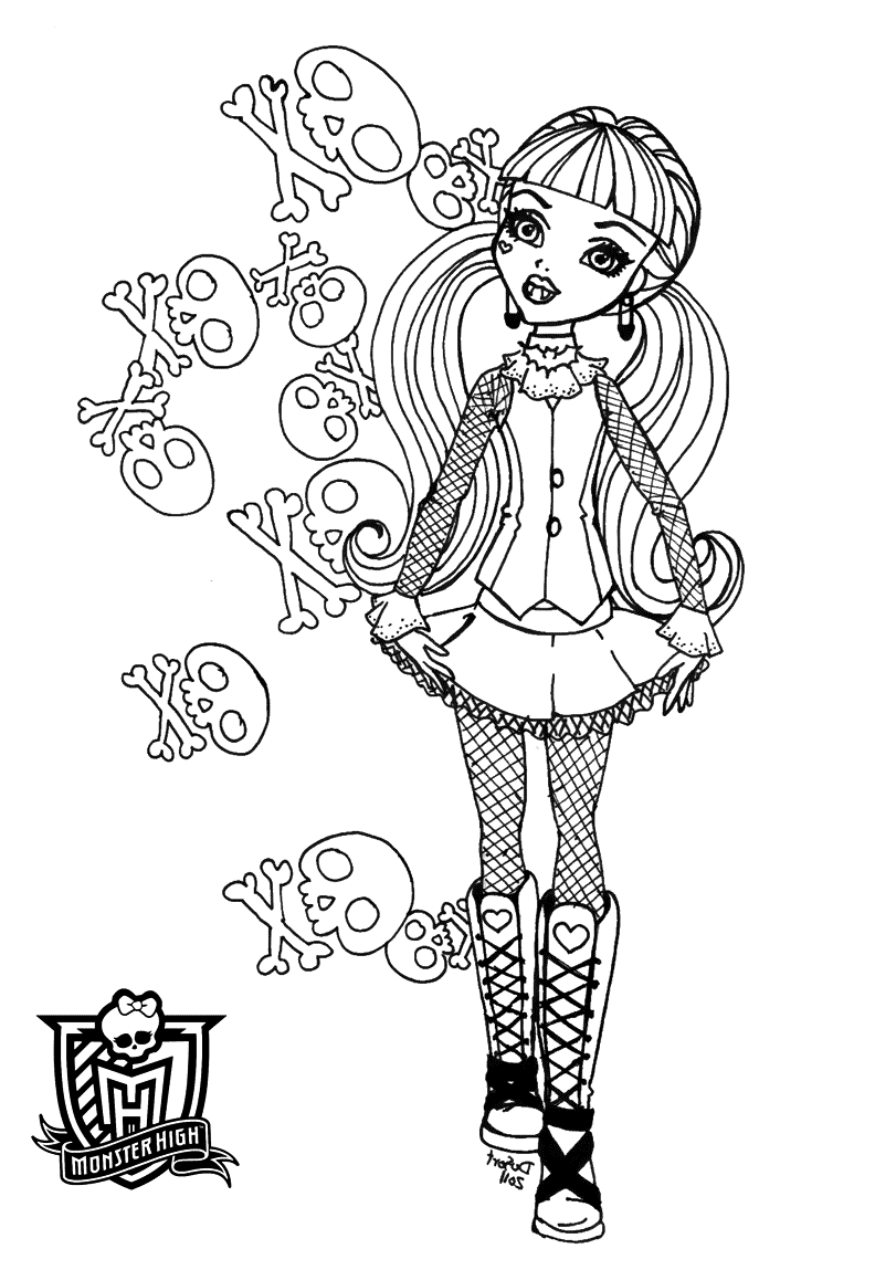 130 Monster High Coloring Pages Printable 16