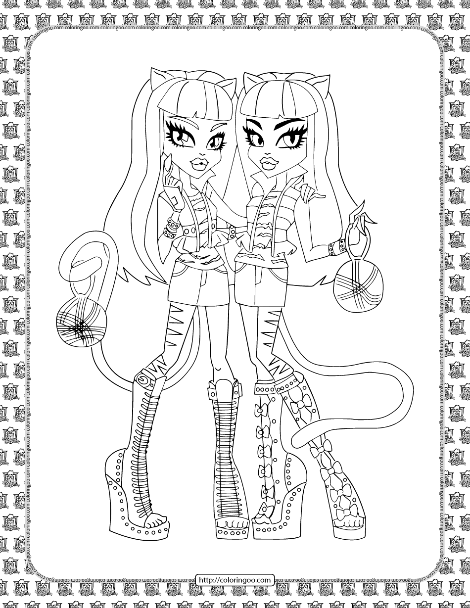 130 Monster High Coloring Pages Printable 17