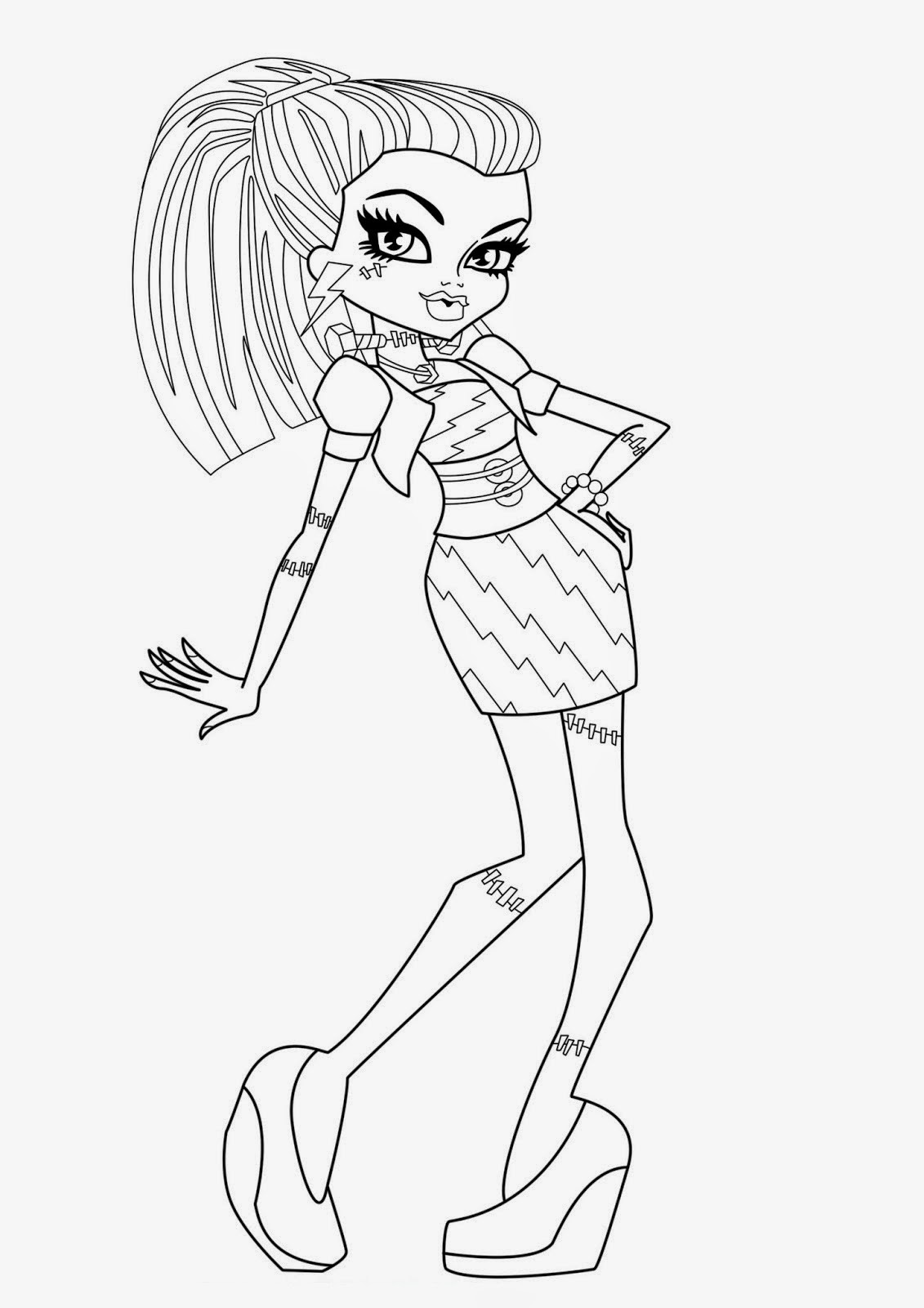 130 Monster High Coloring Pages Printable 4