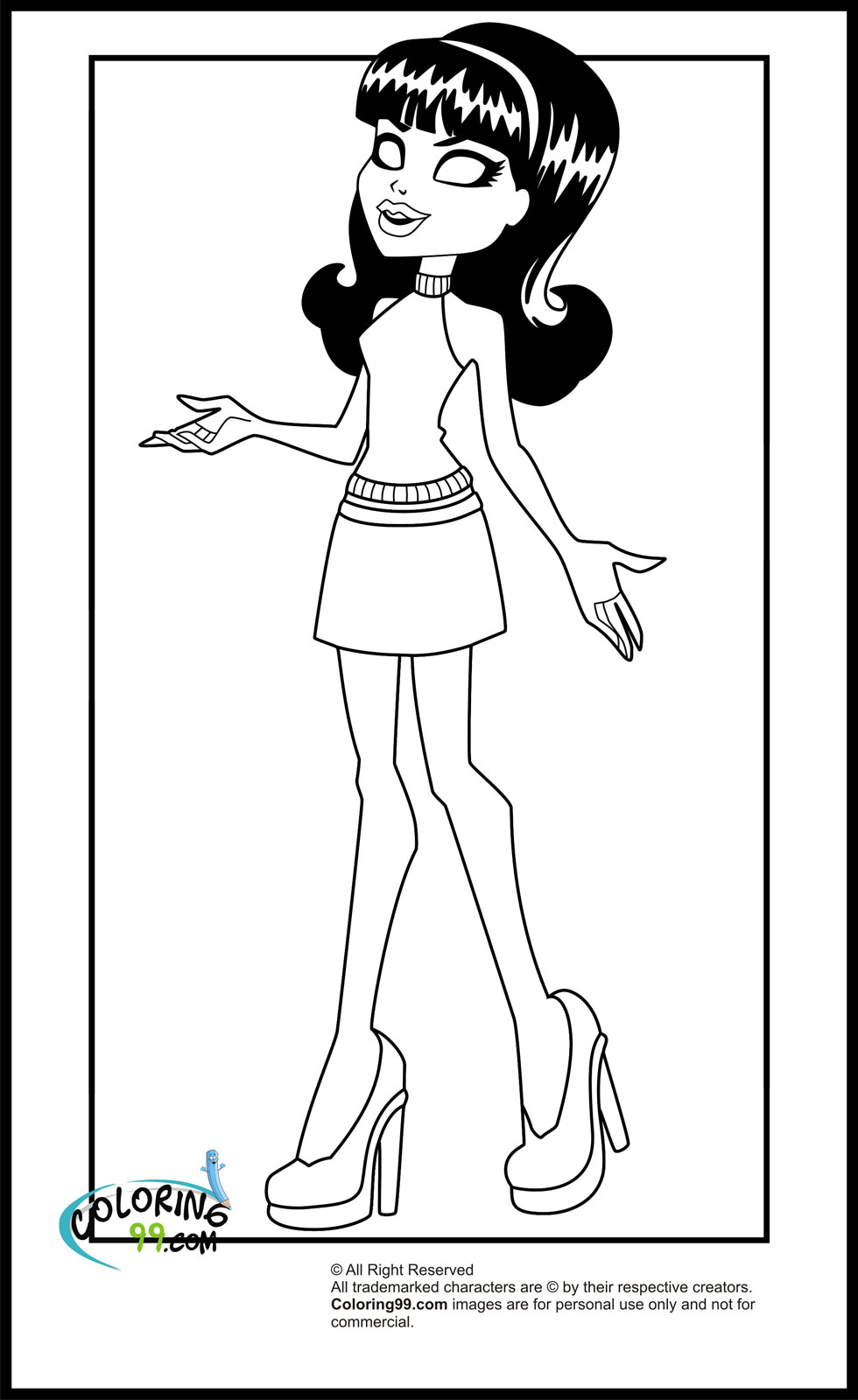 130 Monster High Coloring Pages Printable 68