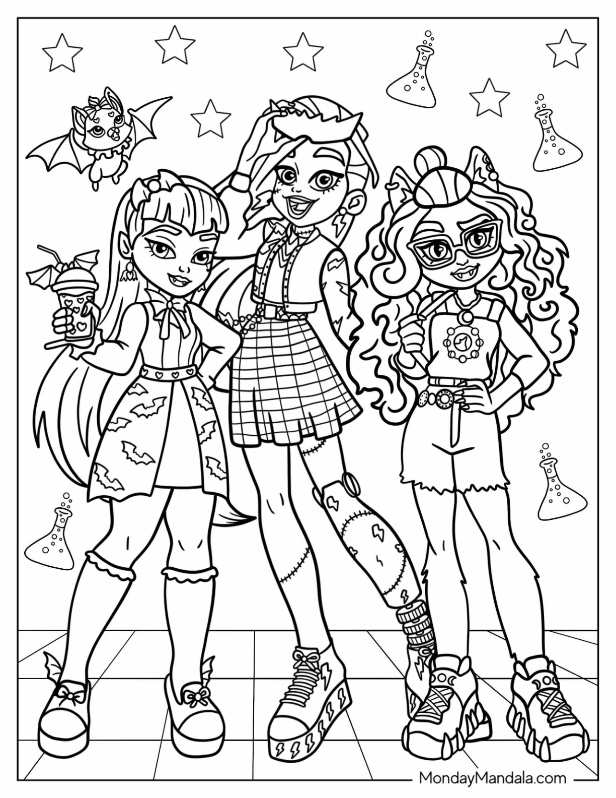 130 Monster High Coloring Pages Printable 80