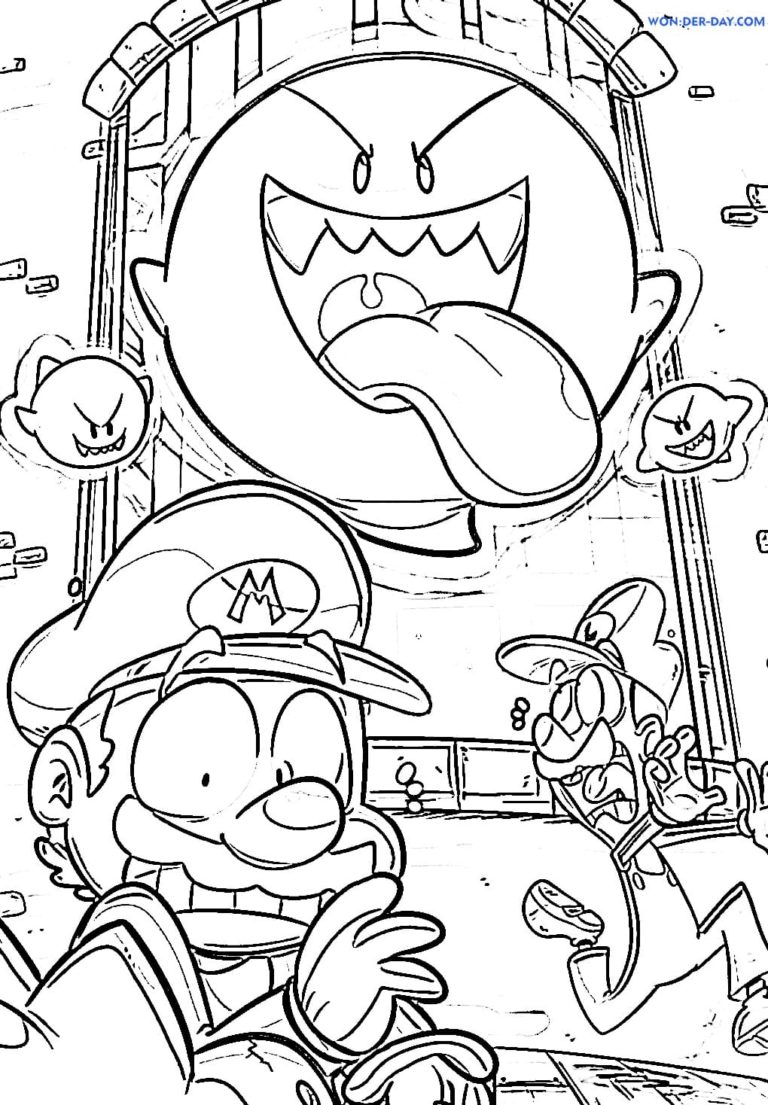 93 Cute Luigi Coloring Pages for Kids Printable 12