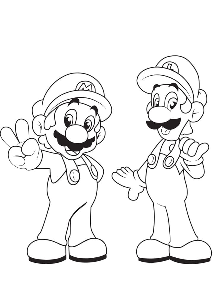 93 Cute Luigi Coloring Pages for Kids Printable 25