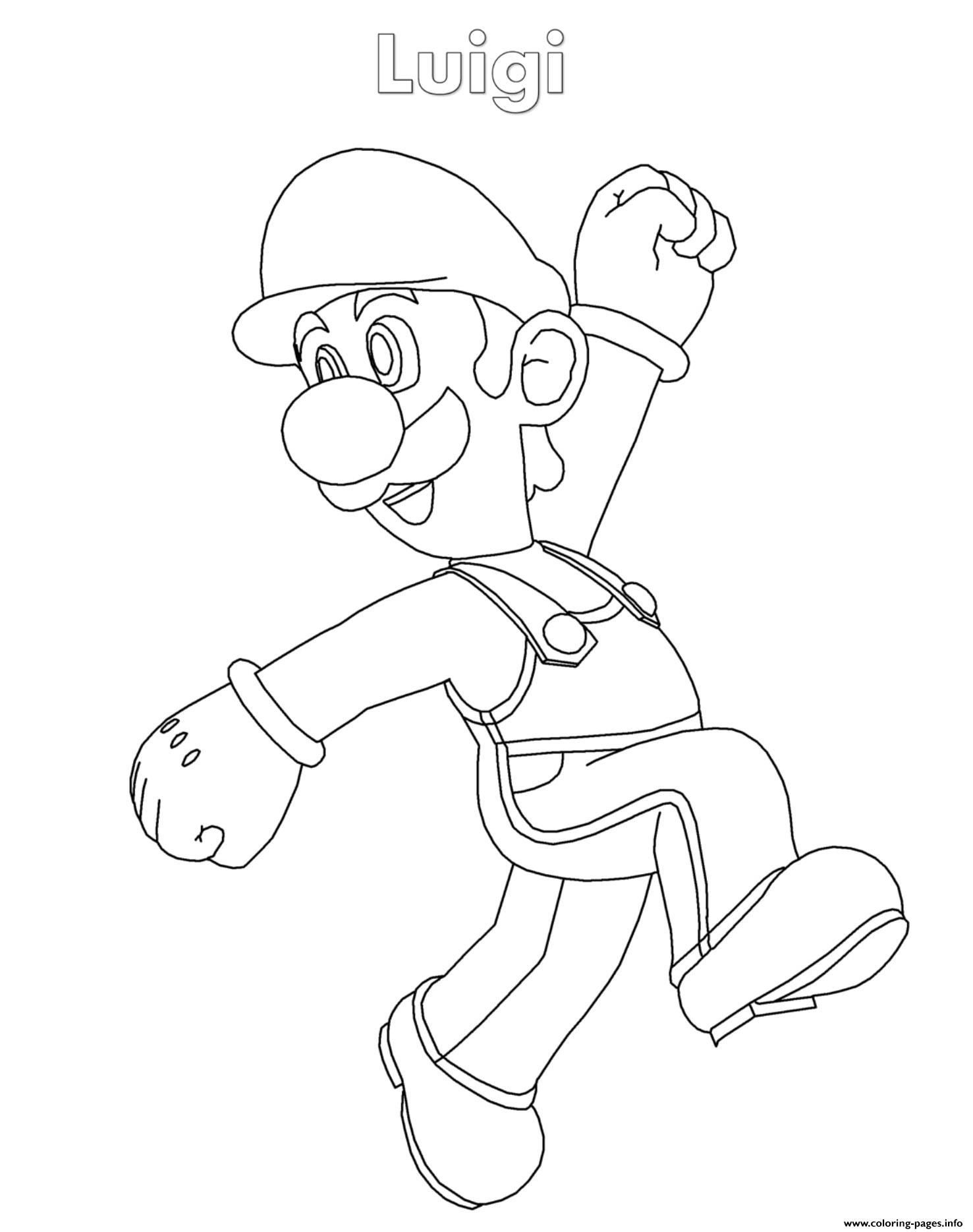 93 Cute Luigi Coloring Pages for Kids Printable 36