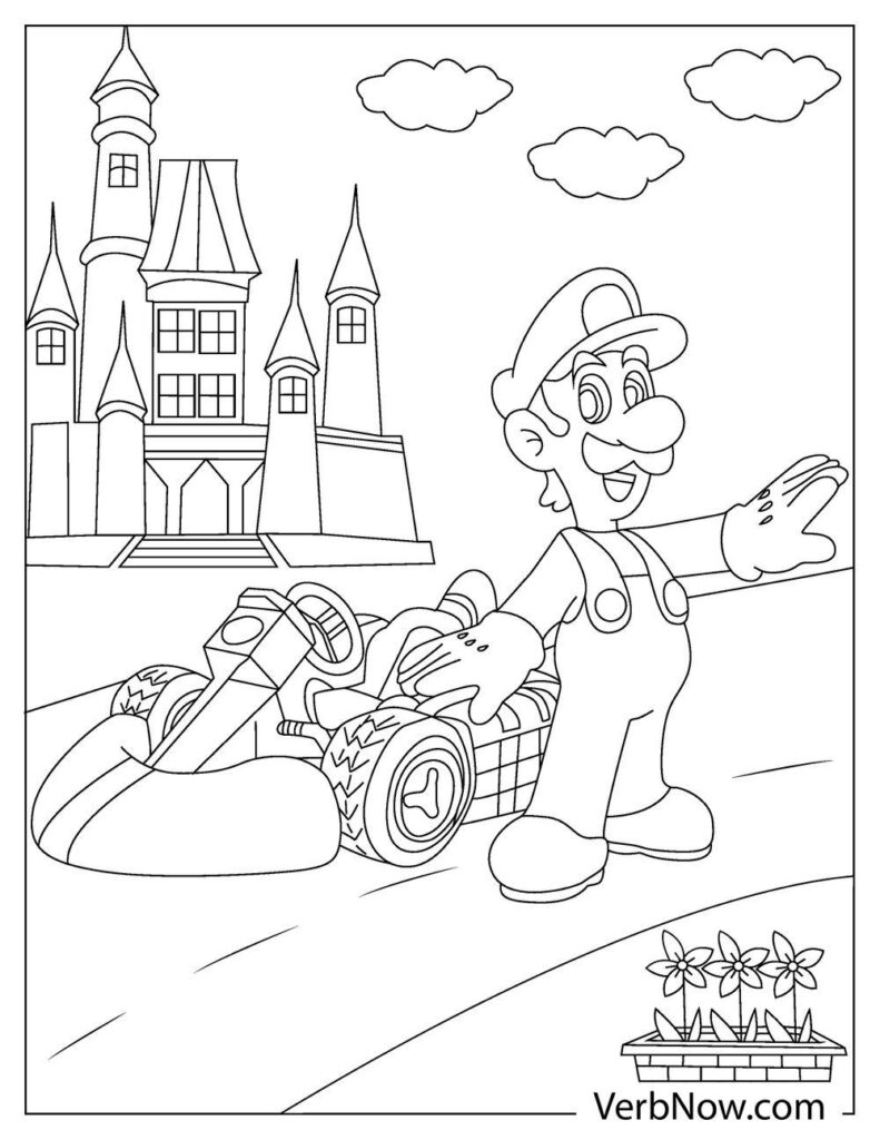 93 Cute Luigi Coloring Pages for Kids Printable 38