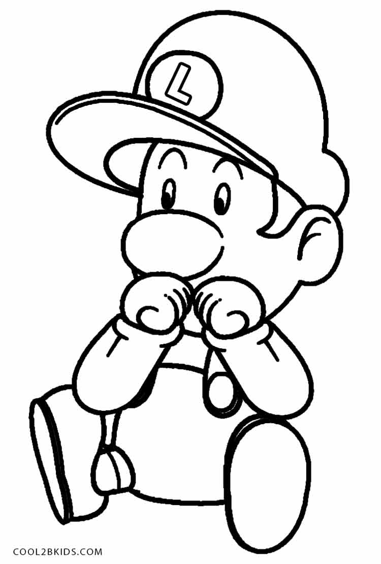 93 Cute Luigi Coloring Pages for Kids Printable 55