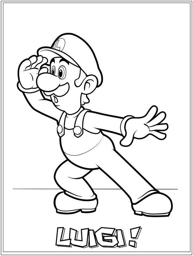 93 Cute Luigi Coloring Pages for Kids Printable 56