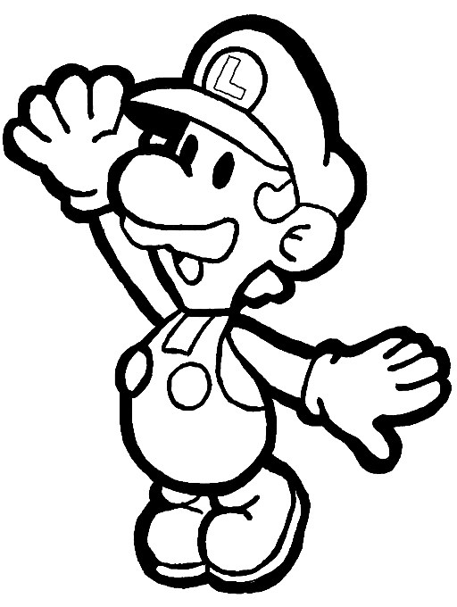 93 Cute Luigi Coloring Pages for Kids Printable 58