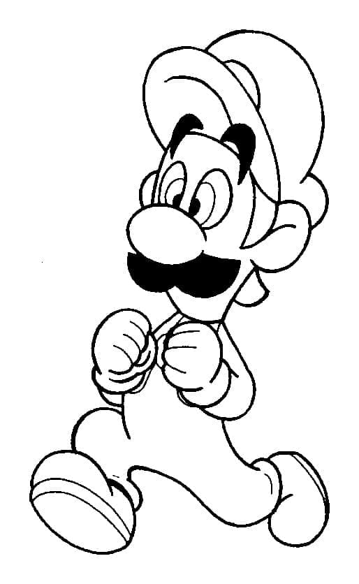 93 Cute Luigi Coloring Pages for Kids Printable 59