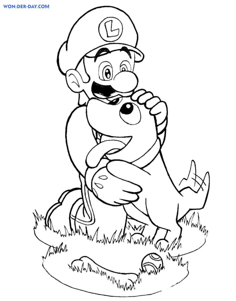 93 Cute Luigi Coloring Pages for Kids Printable 62