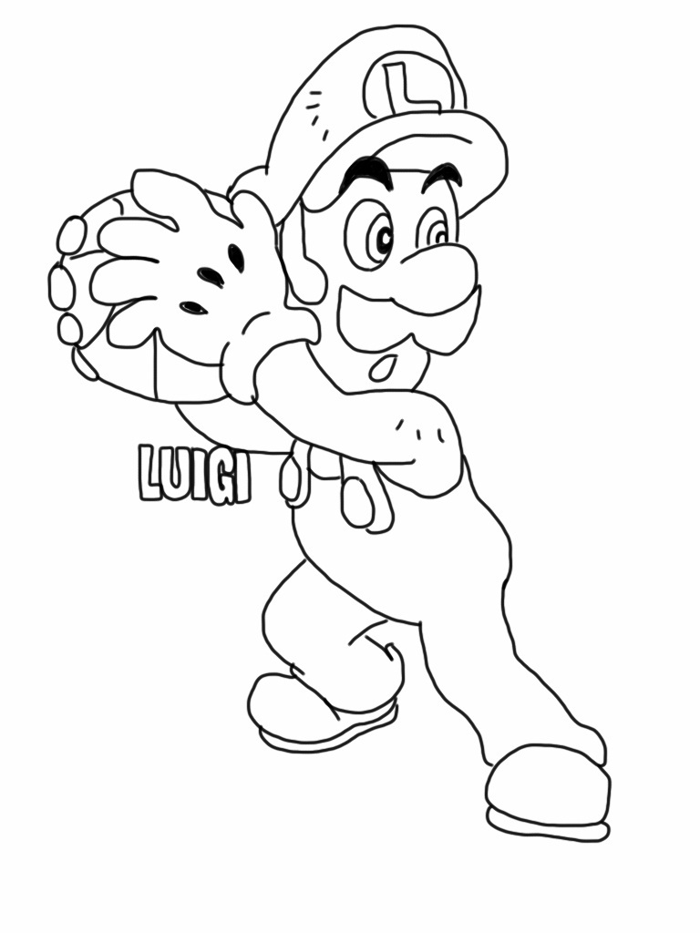 93 Cute Luigi Coloring Pages for Kids Printable 67