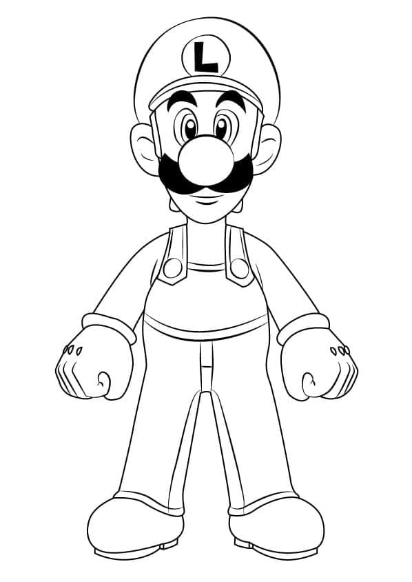 93 Cute Luigi Coloring Pages for Kids Printable 69