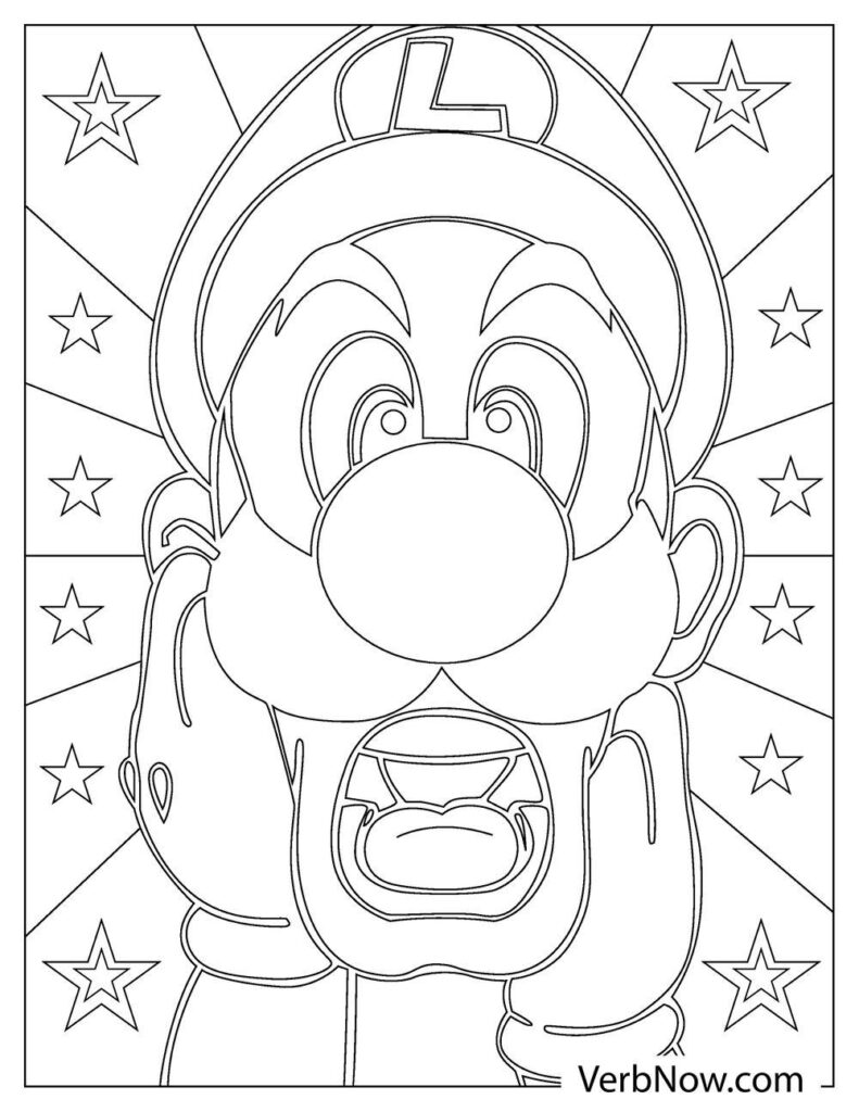 93 Cute Luigi Coloring Pages for Kids Printable 70