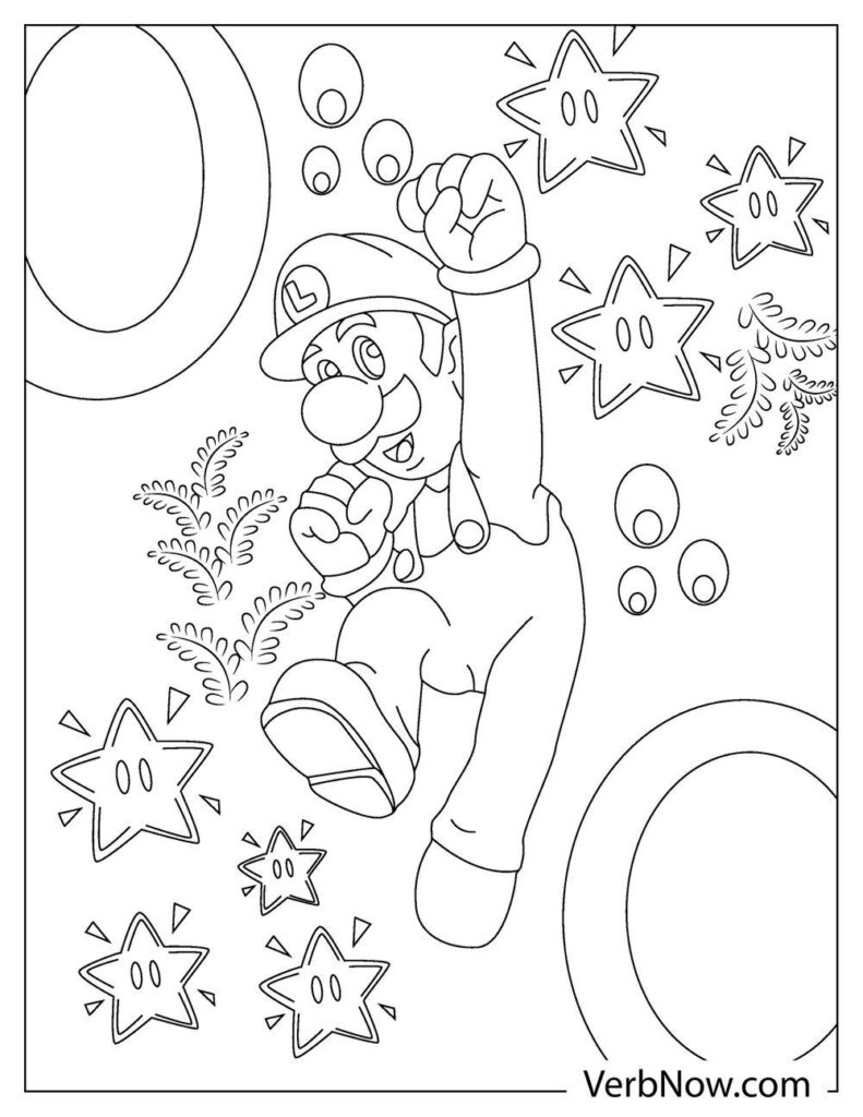 93 Cute Luigi Coloring Pages for Kids Printable 83