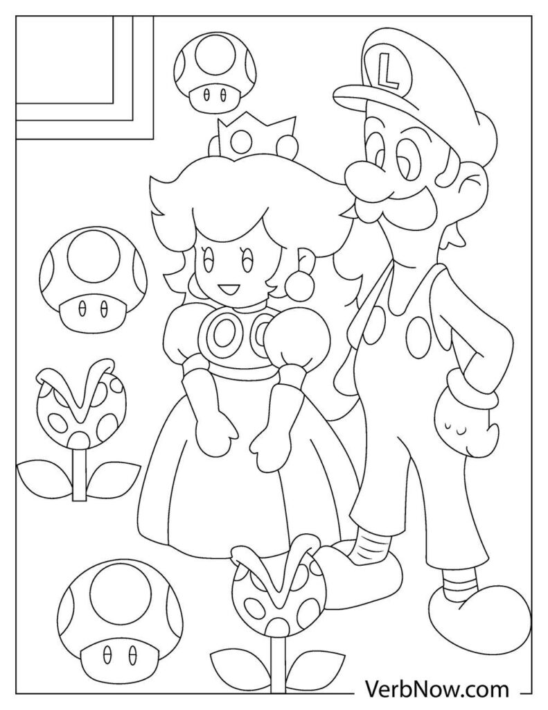 93 Cute Luigi Coloring Pages for Kids Printable 85