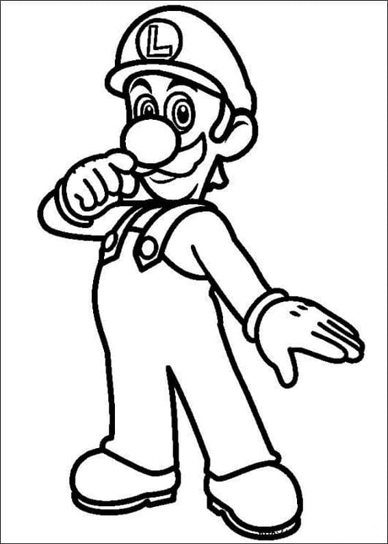 93 Cute Luigi Coloring Pages for Kids Printable 86