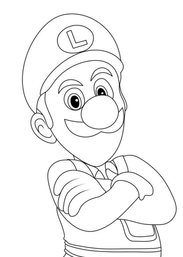 93 Cute Luigi Coloring Pages for Kids Printable 87