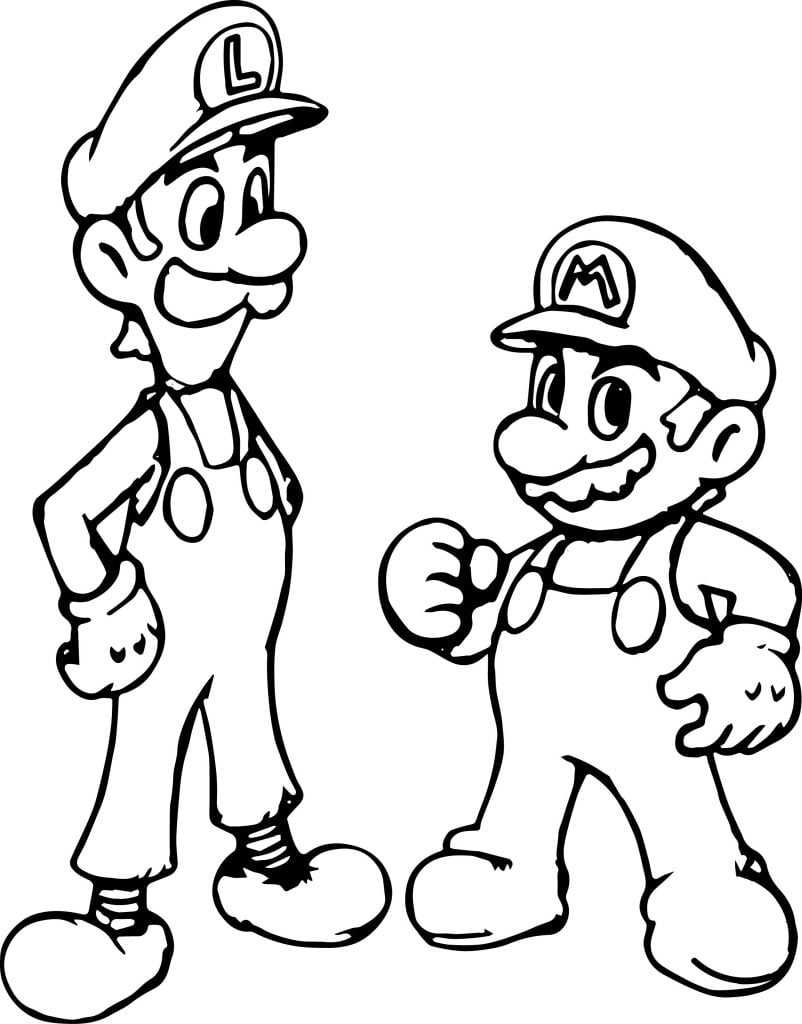 93 Cute Luigi Coloring Pages for Kids Printable 89