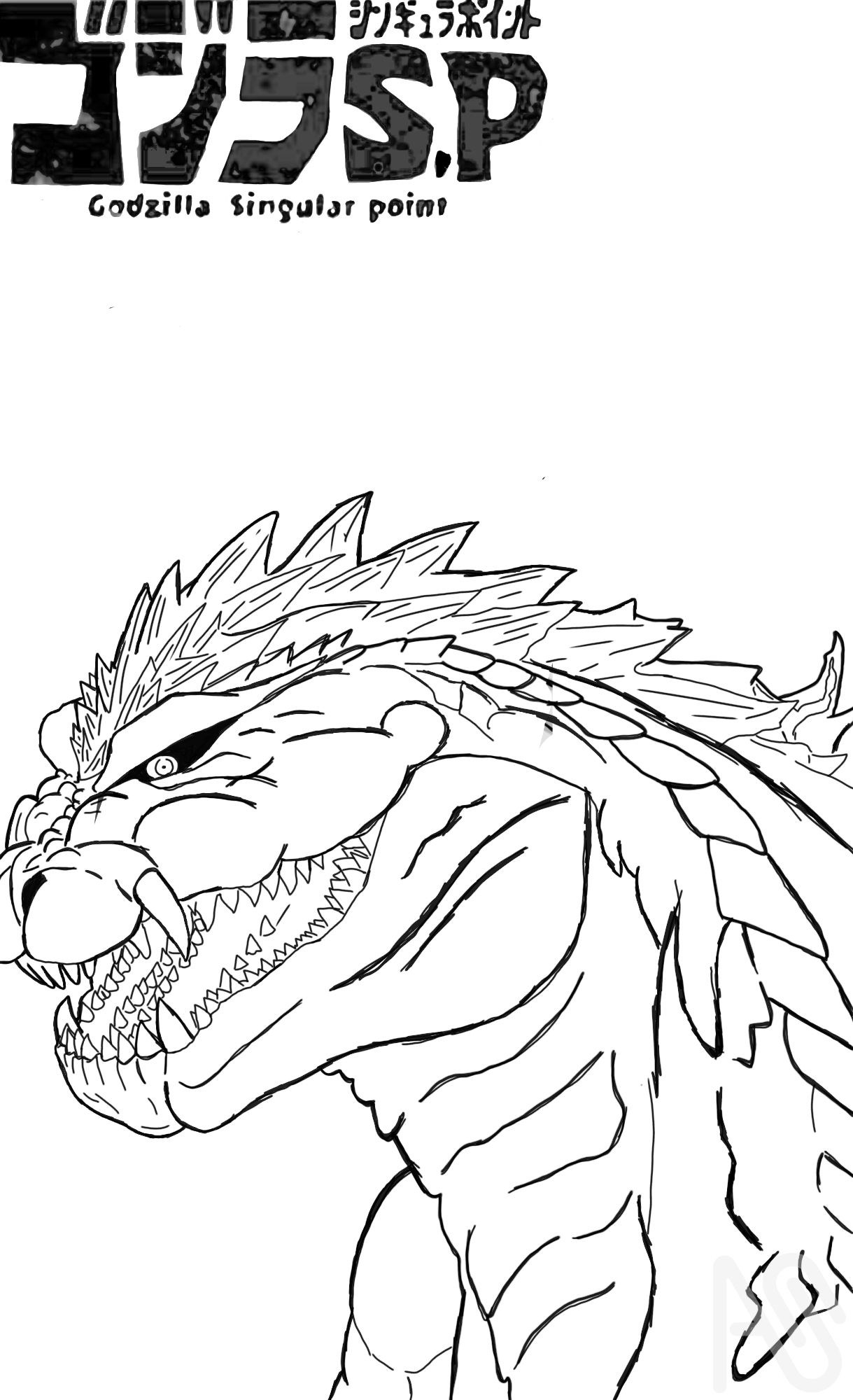 godzilla singular point coloring pages printable jpg