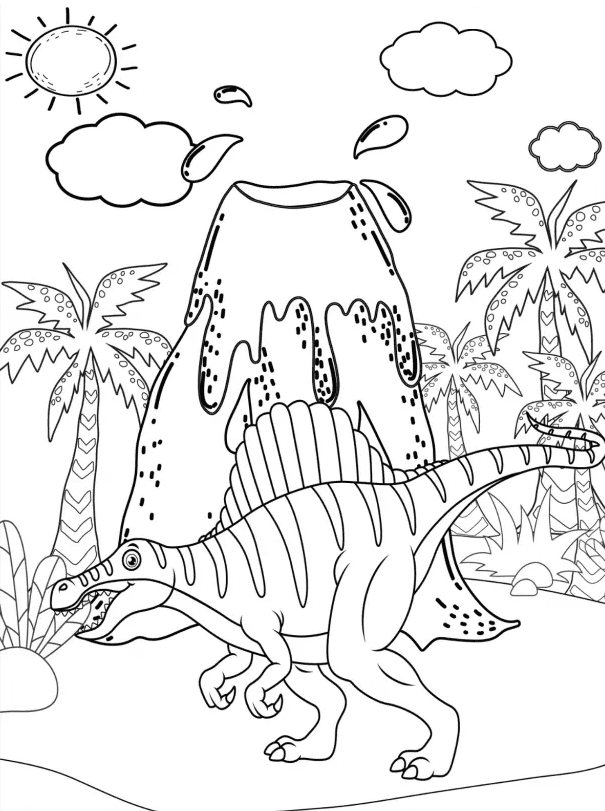 spinosaurus coloring pages printable jpg