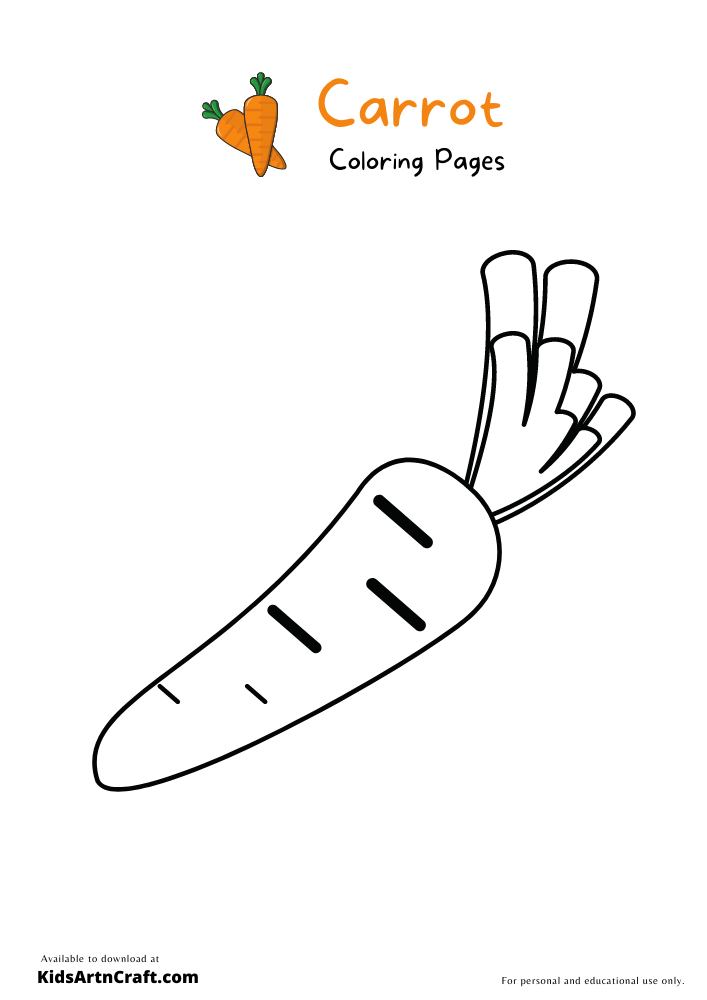 carrot coloring pages printable jpg