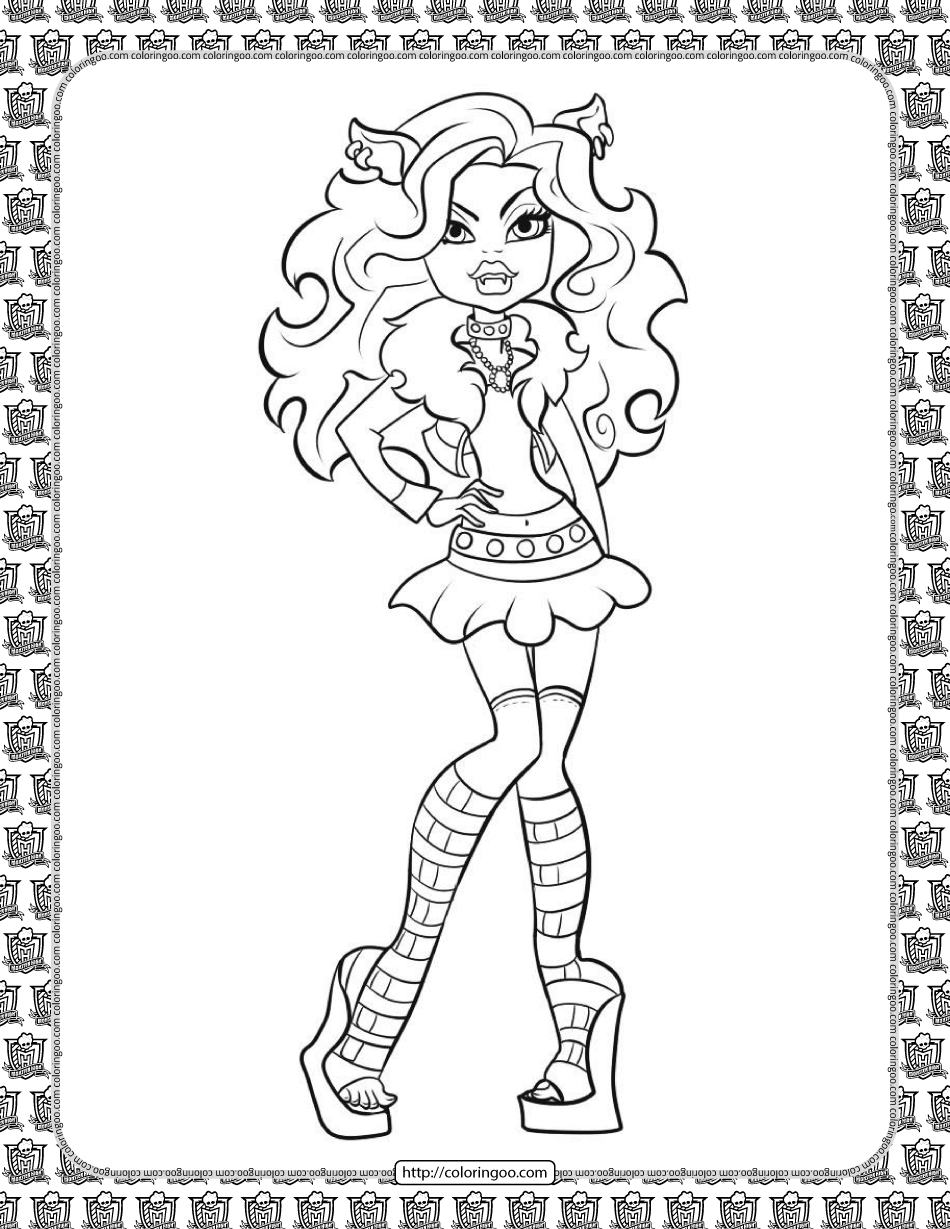 monster high coloring pages printable jpg