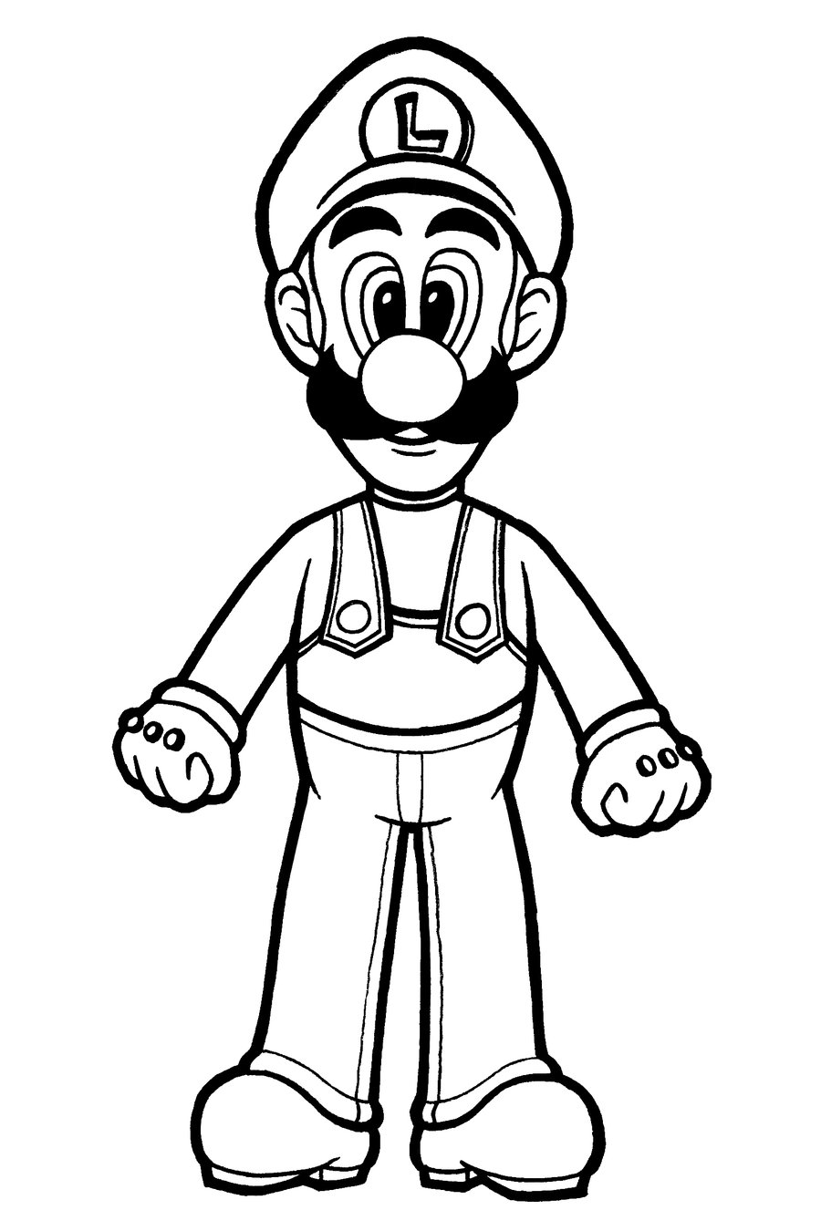 cute luigi coloring pages for kids printable jpg