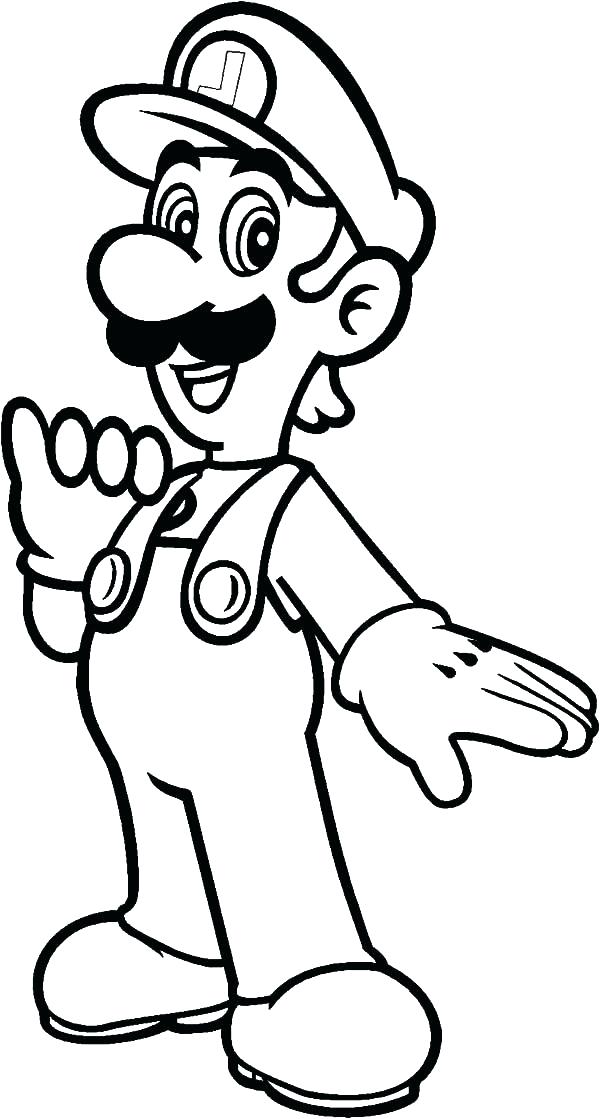 cute luigi coloring pages for kids printable jpg