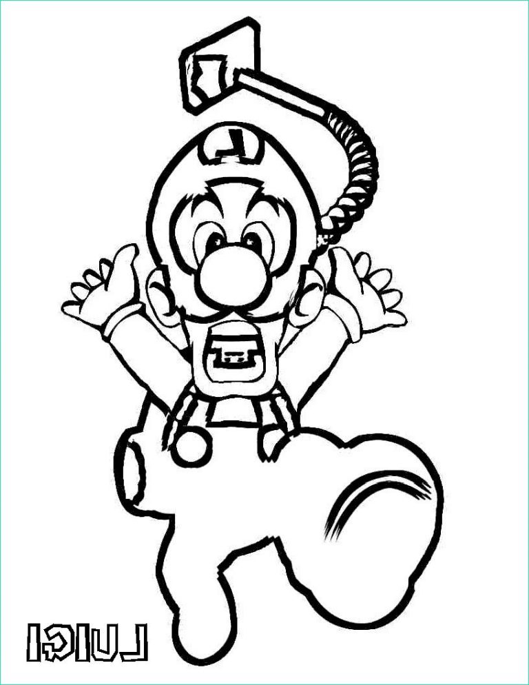 cute luigi coloring pages for kids printable jpg