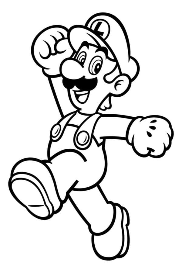 cute luigi coloring pages for kids printable jpg