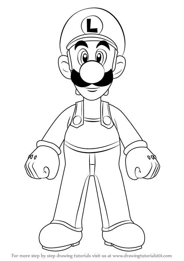 cute luigi coloring pages for kids printable jpg