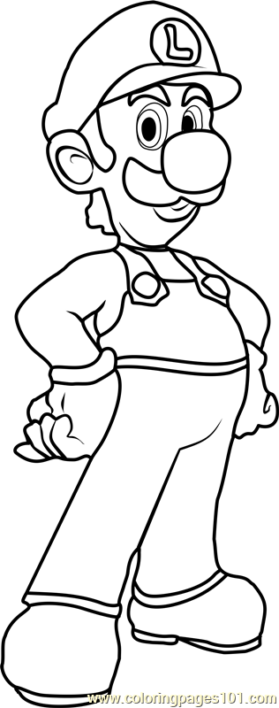 cute luigi coloring pages for kids printable jpg