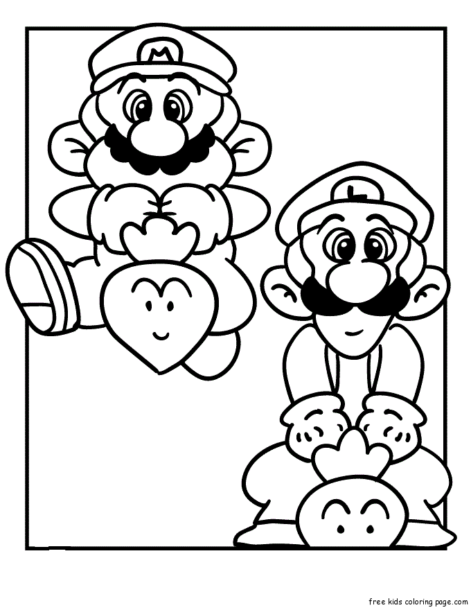 cute luigi coloring pages for kids printable jpg