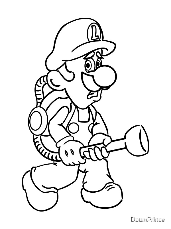 cute luigi coloring pages for kids printable jpg