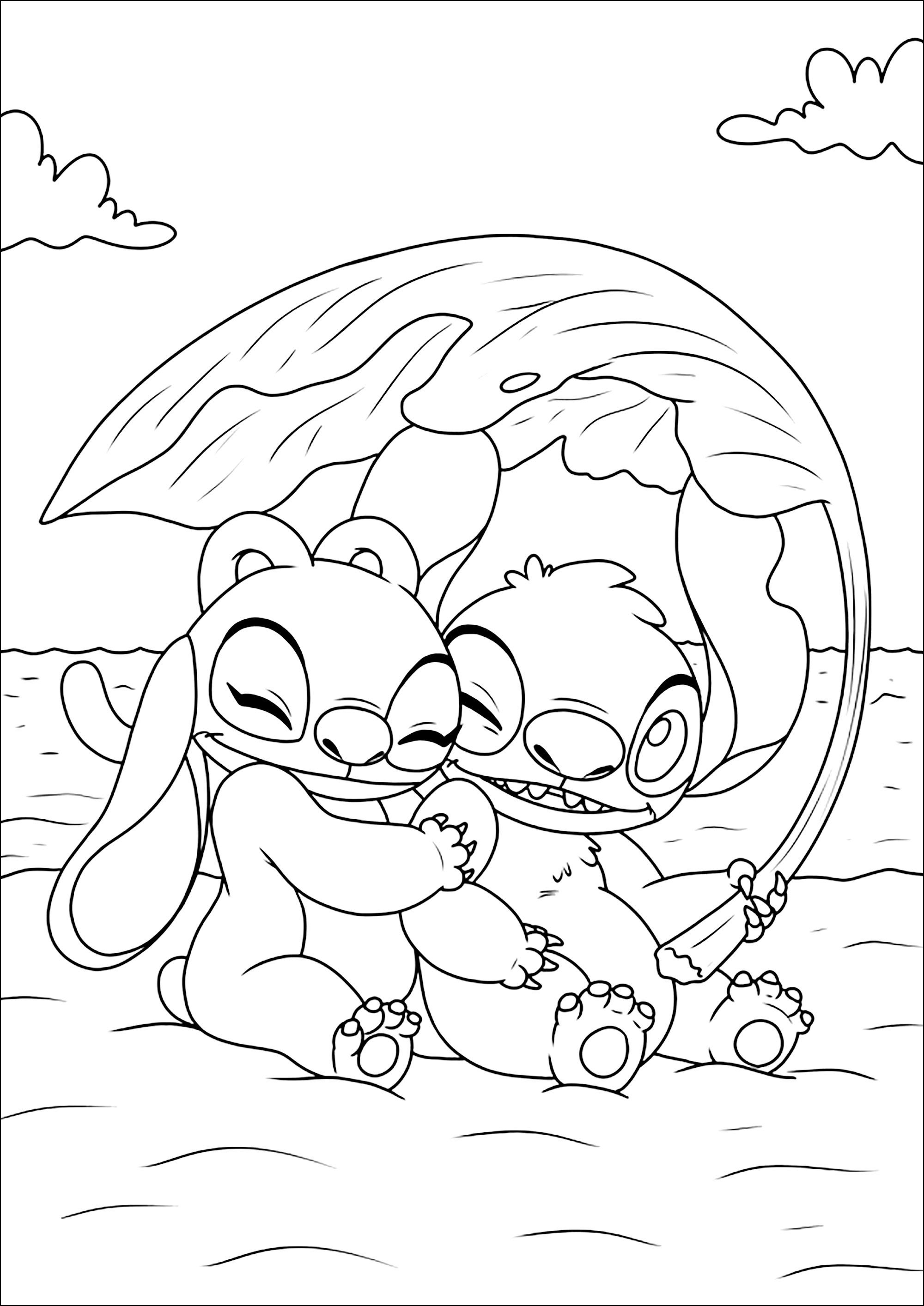 spooky lilo and stitch halloween coloring pages printable jpg