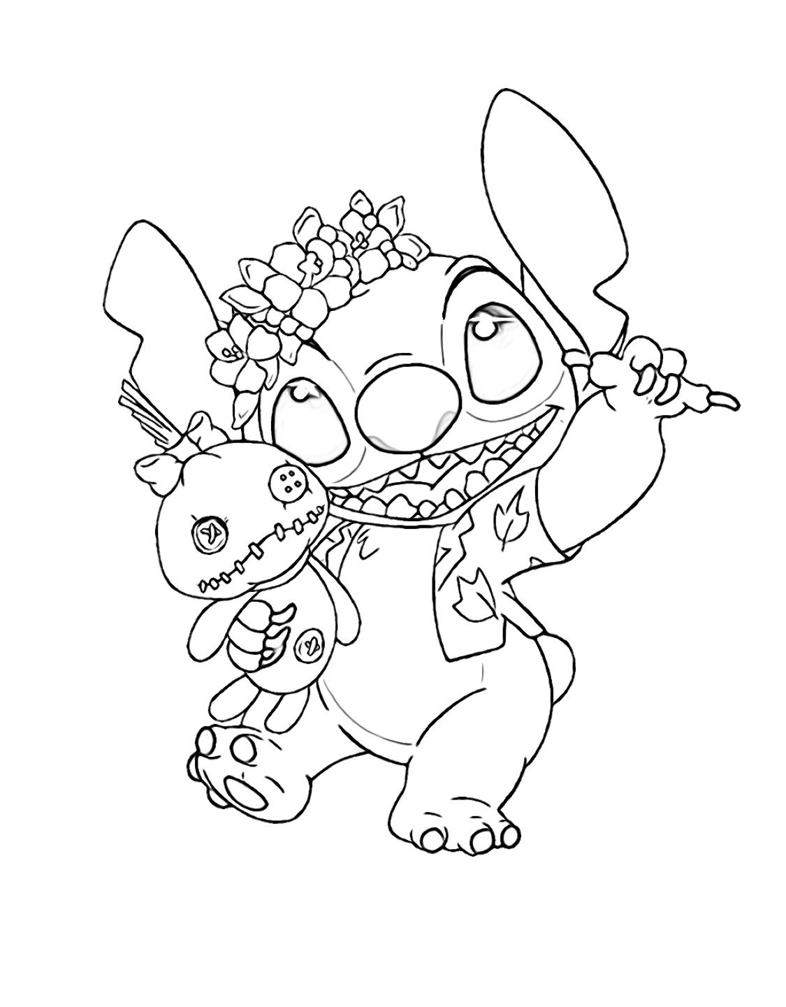 simple lilo and stitch coloring pages printable jpg